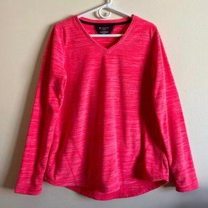 Size Large Tek Gear Long Sleeve Pink V-Neck Tops